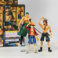 ราคา [พร้อมส่ง] MH Variable Action Heroes OnePiece Portgas D Ace Monkey D Luffy Roronoa Zoro Joints Moveable Action Figure Toy (1733008041180825560)