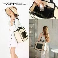 ราคา MOOF49 CALICO TRAVEL BAG + CALICO TRAVEL CASE กระเป๋าผ้า Recycled Cotton COD (1733329473073940465)
