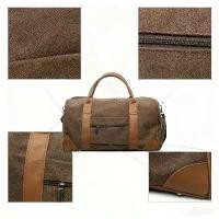 ราคา Canvas Duffle Bag with Leather Accents and Multiple Pockets Durable Travel Gym Weekender Bag Men's & Women's Overnight Carryall [COD] (1733434578264425697)