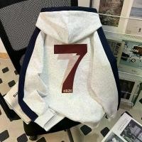 ราคา American Retro National Trend Printed Fleece Couple Style Raglan Hooded Sweatshirt for Women and Men Autumn Winter High Street Loose Jacket (1733332117175502294)