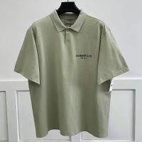 ราคา Fog Stand Collar Polo Shirt Essentials High Street Casual Short Sleeve Polo Shirt Loose Fit High Street Short Sleeve Men's Trend (1733098672938780579)