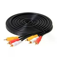 ราคา มีบริการเก็บปลายทาง จัดส่งฟรี กทม Umbrella 10M สายAV Video Stereo Audio RCA Cable สาย 3หัวออก 3หัวสำหรับ DVD TV ยาว 10เมตร (สืดำ)#1493 (1733419986982241587)