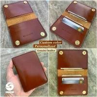 ราคา กระเป๋าสตางค์หนังแท้ขนาดเล็กงานแฮนด์เมด เลือกสีเองได้และสั่งตอกชื่อฟรี Handicraft wallet/Personalized/Custom Color (1733225941632321519)