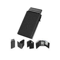 ราคา Mens Wallet Card Holder Pop Up Aluminum Case RFID Blocking Slim Minimalist Smart Wallet (1732573607052805164)