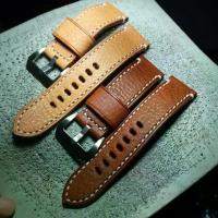ราคา สายนาฬิกา หนังแท้ Straps Watch SmartWatch ฟอกฝาดนอก PAM (1732562018752169260)