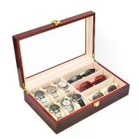 ราคา กล่องนาฬิกา6เรือน+3แว่นตา กล่องใส่นาฬิกา Watch Box กล่องของขวัญ (1733265294350321077)
