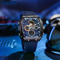ราคา Smael men's electronic watch suitable for luminous waterproof students and sports in the dark multi-function outdoor fashion personality square design 8109 (1733420212061964105)