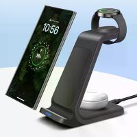 ราคา แท่นชาร์จไร้สายแบบพกพา 3-in-1 สำหรับรุ่น Samsung Galaxy และ Z Fold รวมถึง S25 Series, Note 20, และ Galaxy Watch รองรับการชาร์จแบบไร้สาย เหมาะสำหรับหูฟัง Galaxy (1732989448685192574)