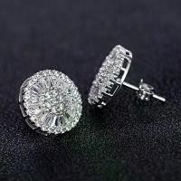 ราคา Elegant Luxury Filled White Synthetic Zirconia Prong Setting Earring Women Fashion Jewelry Wedding Stud Earrings (1733096585450718474)