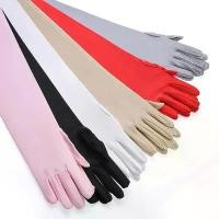 ราคา [COD] Long Gloves Women Girls Black White Red Elegant Wedding Evening Party Dinner Dress Gloves Stretch Anti-UV Driving Gloves Cosplay (1733258674948507134)