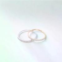 ราคา แหวน half infinity ตัวเรือนทอง 9K (Yellow/White) ฝังเพชร 15 ตังค์ (1732477257689565112)