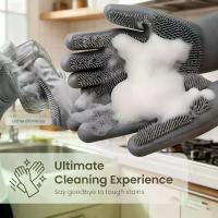 ราคา 5pcs Kitchen Cleaning Set - 1 Pair of Silicone Brush Gloves, 2 Double-Sided Microfiber Sponges, and 2 Cloths, Suitable for Cleaning Dishes, Countertops, Kitchen, and Bathroom, Ki (1733294640063022605)