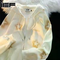 ราคา IEF Women's Hoodie, Women's Star Pattern Jacket Loose Korean sweater with double zipper for winter. Couple sweater, women's long sleeve zipper hoodie, zipper hoodie, 2025 (1733401348426663236)
