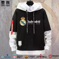 ราคา 2025 Real Madrid Arsenal AC Milan Chelsea European Football Champions League Patchwork Hooded Sweatshirt Unisex Jacket (1733357204203930763)