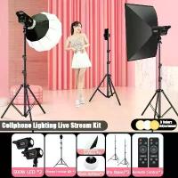 ราคา ชุดไฟต่อเนื่องพร้อมขาตั้ง Phone Live Stream led ไฟไลฟ์สด ไฟถ่ายรูป ไฟสตูดิโอ & Softbox Light Stand Tripod Lighting Kit (1733431410796496016)