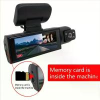 ราคา Ouyaaqii Upgraded Dual-Lens Dash Cam with 64GB High-Speed Memory Card, Automatic Loop Recording, 8.03cm LCD Screen, 1080P HD Night Vision, Alloy Sun-Proof Housing, Front and Interior Views (1733258197