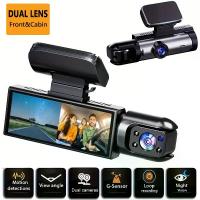 ราคา Car Driving Recorder Dual Camera Front 1080P and Built-in 720P with Infrared Night Vision, Loop Video and Wide Angle Lens-8.03 IPS Screen (1733286914724300393)