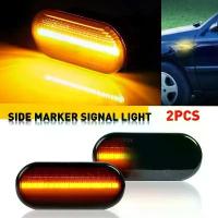 ราคา [COD] 2pcs LED Side Marker Turn Signal Light Smoked Lens Sequential Blink Amber for VW Golf4 Golf3 MK4 Jetta GTI Passat B5 Polo etc. (1733313558321268612)
