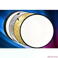 ราคา สตูดิโอถ่ายภาพแสงกระจกพับได้ Reflector 5in1 60ซม/80ซม/110ซม Photo Light Folding Mirror Reflector 5in1 60cm/80cm/110cm สินค้าขายดี (1733430458885834064)