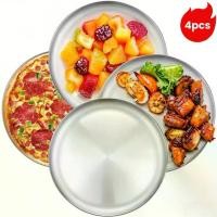 ราคา 4pcs Pizza Baking Pan Pizza Tray, 12 inch Stainless Steel Pizza Pan, Round Pizza Baking Sheet Oven Tray, Pizza Crisper Pan, Healthy Pizza Cooking Pan for Oven Baking, Pizza Bakin (1733435310875838313)
