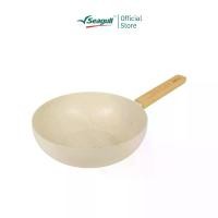 ราคา Seagull กระทะทรงลึกนอนสติ๊ก ไอวอรี่ เพิร์ล อินดักชั่น 28 ซม. Seagull Ivory Pearl Non-stick Deep Fry Pan Induction 28 cm (1733032268840863225)
