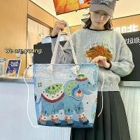 ราคา COD Fashion Ethnic Style Embroidered Tote Bag for Women, Coarse Hemp Rope Shoulder Bag, Linen Embroidered Canvas Bag, Large Capacity Mommy Bag (1733051253435434316)