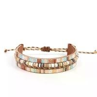 ราคา Bestselling Bohemian Leather Rope Bracelet Adjustable Couple Bracelet Genuine Vintage PU (1733057411713565856)