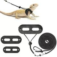 ราคา [COD] 1 Set Lizard Traction Rope Adjustable Soft Reptile Chest Harness fortable Pet Reptile Bearded Dragon Harness Pet Supplies (1733355663505261717)