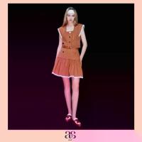 ราคา [asv ss24] Renata Flare Skirt กระโปรงผู้หญิง ทรงบาน แต่งกระเป๋าหน้าและกระดุมทอง ตกแต่งลูกไม้ชายกระโปรง ดีเทลเย็บด้ายต่างสี (1732612428691965648)