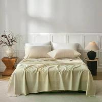 ราคา French Linen Rain Dew Linen 10+ Bamboo 90 Four-Piece Bedding Set Light Luxury Style Naked Sleep Washable Bed Sheet Bed Skirt (1733334371279078862)