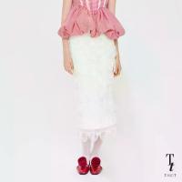 ราคา TandT - LULU - LAYER RUFFLE LACE TRIMMED MIDI SKIRT กระโปรงยาวทรงสอบเข้ารูป ตกแต่งลูกไม้รูดชั้นระบายทั้งตัว ขอบเอวตกแต่งโบว์ ผ้าตาข่ายสลับลูกไม้สีขาว (1732639203515401941)