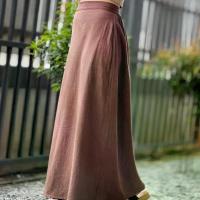ราคา กระโปรงทรงเอยาวผ้าCotton 100%ยางยืดเอว Cotton Long Skirt (1730821729668008609)