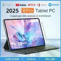 ราคา [3 Years Warranty] 2025 New 10inch Android 13.0 Tablet Pad 6 Pro 16GB + 1TB Snapdragon 888 Tablet Pc 5g Dual Sim Card or Wifi Tablet (1733250214855017797)