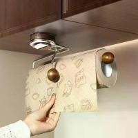 ราคา 1pc suction cup kitchen paper towel rack, inverted rag rack, non-drilling steel paper towel dispenser, reusable creative household items (1733211434141320533)