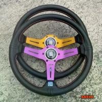 ราคา Nardi steering wheel พวงมาลัยนาดี้ พวงมาลัยแต่ง ขนาด 13.5“ ยก2.5“หนังนิ่มกระชับมือ (1732944935840941660)