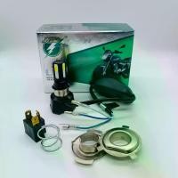 ราคา [COD] [Tiktok]Motorcycle Headlight Bulb, Motorcycle M:02H Led, 4 Chips, 42W, 6500K, 4400Lm, 9-18V, H4 Socket, Cut Off the Connecting Wire, Can Be Used with All Models of Motorcycles, 12V. (17331208470