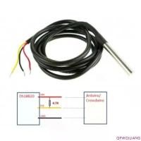 ราคา QPWOJLIANG ขายดี DS18B20 (One Wire Waterproof(กันน้ำ) Temperature Sensor) สายยาว 1 เมตร (1732761144616191170)