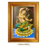 ราคา [เก็บเงินปลายทาง] กรอบรูป มงคล พระแม่ธรณี มวยผม กรอบบูชางานมงคลงานภาพโฟโต้ กรอบขนาด 28.5X37.0 เซนติเมตร (1732489634721072343)