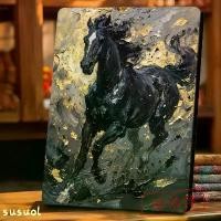 ราคา ความสำเร็จทันที ม้าดำ ภาพวาดสีน้ำมันที่สวยงาม ภาพสำเร็จรูป กรอบรูป ของตกแต่งห้องนั่งเล่น ห้องทำงาน ตกแต่งผนัง ภาพวาดแขวน (1733375873218414002)