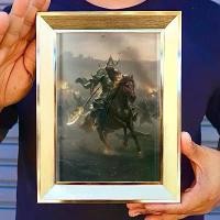 ราคา กรอบรูป เทพเจ้ากวนอูขี่ม้า เสริม ความสำเร็จ ก้าวหน้าไว กรอบเรียบหรู ขนาด 19.0x25.0 เซนติเมตร (1733343789708642013)