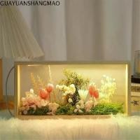 ราคา GUAYUANSHANGMAO ทนทาน สร้างสรรค์ กล่องเงา ทำเอง รูปสี่เหลี่ยมผืนผ้า กรอบรูป 3D จอแสดงผลสองด้าน ทำมือ ตู้โชว์ไฟกลางคืนไม้ ตกแต่งสำนักงาน (1733282231733356257)