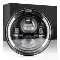 ราคา ไฟหน้ารถจักรยานยนต์ Led 7 นิ้ว สําหรับ Jeep Wrangler ฮาร์เลย์ไฟหน้ากลมไกล（7） กระจก แต่ง pcx 160 ปี 2025 125 หัวแหลม (1732828267186194106)