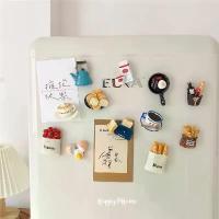 ราคา แม่เหล็กติดตู้เย็น 3D magnet แม่เหล็กติดบอร์ด กระดาน ลายอาหาร ไข่ดาว ขนมปัง กาแฟ ของตกแต่ง พร็อพ แนะนำ (1733387470780007473)