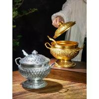 ราคา เครื่องใช้บนโต๊ะอาหารพิเศษสำหรับร้านอาหารไทย, หม้อซุป, หม้อขนม, หม้อข้าวชาฟอง, เครื่องครัวสไตล์ไทย, หม้อต้มยำ, หม้อดีบุก หมอ แรง ดัน ต้มเนื้อ หม้อ เวียดนาม เบอร์ 40 ชุดหม้อ (1732920452663313975)