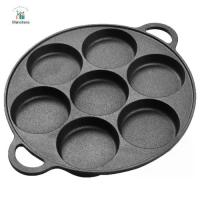 ราคา CODกระทะ 7 หลุม สำหรับทำไข่เจียว กระทะเหล็กหล่อ ไม่ติดกระทะ สำหรับทำไข่ แพนเค้ก สเต็ก เครื่องทำอาหารเช้า เครื่องครัว สำหรับทำพายไข่ กระทะทอดทาโกะยากิTikTok (1732752000565741070)