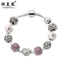 ราคา สร้อยข้อมือกระดูกงู จี้หัวใจลูกปัดเงินวินเทจ กระทะ สร้อยข้อมือสีชมพูบุคลิกภาพ DIY แฟชั่น สำหรับผู้หญิง มาใหม่ (1732009780800750770)