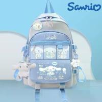 ราคา กระเป๋าเป้ Cinnamoroll ของเล่นตุ๊กตา Sanrio สไตล์อนิเมะ สำหรับเด็กหญิงและเด็กชาย สีดำและสีน้ำเงิน กระเป๋านักเรียน Kawaii เหมาะสำหรับนักเรียน กระเป๋าใบใหญ่ ใส่คอมพิวเตอร์ ไอเดียของขวัญที่ดี (1732749069