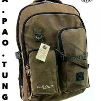 ราคา (พร้อมส่ง) Kapaotung กระเป๋าเป้ เป้สะพายไหล่ รหัส008 เป้ผ้า สไตล์วินเทจ มีซับในกันน้ำ กระเป๋าเป้สะพายหลัง (1732922204187886649)