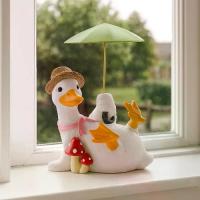 ราคา ของตกแต่ง DIY งานฝีมือ ของตกแต่งร่มเป็ด โมเดล ของสะสม รูปปั้นเป็ดถือร่ม จำลอง ตุ๊กตาตลก ประติมากรรมสัตว์เรซินการ์ตูน ของใช้สำหรับสวนระเบียง (1733225820065597278)