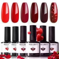ราคา ชุดยาทาเล็บเจล โมเดลวัน 6 สีแดง มาใหม่สำหรับวันคริสต์มาสและวันวาเลนไทน์ ยาทาเล็บเจลสีแดงกลิตเตอร์ ยาทาเล็บสีแดงเบอร์กันดีประกายเลือดแดง ยาทาเล็บเจล ทำเล็บ DIY ร้านเสริมสวย ยาทาเล็บ (173009414089844563